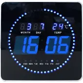 Unilux UNI LED FLO-CLOCK svart