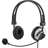Deltaco headset med mikrofon och volymkontroll 2m kabel