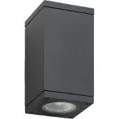 LCD Vägglampa utomhus 5160, dimbar, Svart, Aluminium / grå / zink, Modern, Utomhusvägglampa