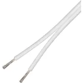 Deltaco Speaker cable, 2x0.75mm, pure copper conductor, 100m, white