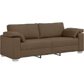 vidaXL 3-Sits soffa Brun 220 cm tyg