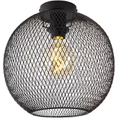 QAZQA Modern taklampa svart 30 cm - Mesh Ball