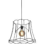 QAZQA Retro Hänglampa Svart 50 cm - Granny Frame