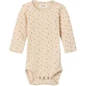 Lil´ Atelier Lil' Atelier Body l/ä - NbfGago - Noos - Dimma m. Blommor - - 68 - Body L/Ä
