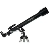 Celestron PowerSeeker 60AZ, Svart, Gjuten aluminium, Starry Night Basic Edition, SkyPortal App, 711 mm