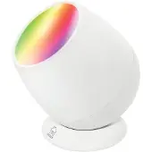Deltaco RGB wake-up-lampa, USB-C, Smart bordslampa, Vit, Multi, 25000 h, 2700 K, 6500 K