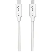 Lippa USB-C / USB-C-kabel - 1 m, 10 Gbps, 100 W - Vit