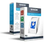 SQOON Dammpåse i tyg 52078-4; Philips S-Bag 3-D; 4 st.