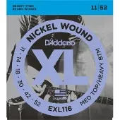 D'Addario EXL116 Nickel Wound Medium Top/Heavy Bottom 11-52