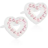 Blomdahl Örhängen Brilliance Heart Hollow, Light Rose - Stjärnurmakarna