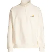 Carhartt WIP Sweatshirt 'American Script' guldgul / burgunder / naturvit