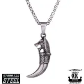 Northern Viking Jewelry NVJRS025 halsband Fenrir Wolf Head