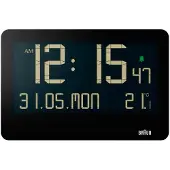 Braun digital väggklocka svart BC14B