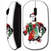 CAPACHEAP Souris Sans Fil Cristiano Ronaldo Football Noir