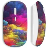 CAPACHEAP Souris sans fil Nuages de peinture