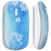 MANIACASE Souris Sans Fil Fleurs blue style