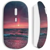 CAPACHEAP Souris Sans Fil Coucher de soleil rose