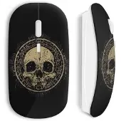 CAPACHEAP Souris sans Fil Tête de mort Black