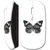 CAPACHEAP Souris sans fil Papillon blanc