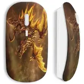 CAPACHEAP Souris sans fil fire breathing dragon