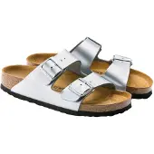 Birkenstock Arizona Birko-Flor Silver damtofflor normal skoning storlek 40