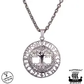 Northern Viking Jewelry Rune Circle Tree Of Life hänge NVJ-H-RS046