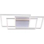 Paul Neuhaus LED taklampa Inigo, dimbar, Aluminium / grå / zink, Vardagsrum / matsal, Metall, Modern, LED-taklampa