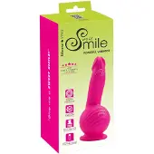 Sweet Smile SMILE Powerful - uppladdningsbar vibrator med sugkopp och två motorer - rosa