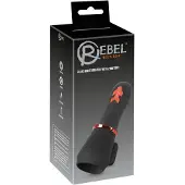 Rebel - penistoppvibrator med batteri och 2 motorer - svart