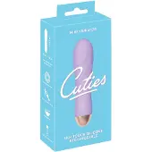 Cuties Mini - vibrator med galler - uppladdningsbar vattentät - lila