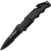 Smith & Wesson Border Guard Swbg1s Serrated Folder Fickkniv