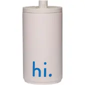 Design Letters Thermomugg - Travel - 350 ml - Beige m. Hej - - One Size - Termosflaska