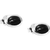 Efva Attling Love Bead örhängen Silver Onyx 12-100-01574-0000