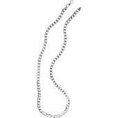 None silver halsband av pansarkedja 50cm - 6.6mm PANS180-50