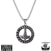 Northern Viking Jewelry Rytande Drake Thors Hammare halsband NVJRS108