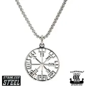 Northern Viking Jewelry Vegvisir NVJRS079 halsband