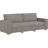 vidaXL 3-Sits soffa Taupe 220 cm tyg