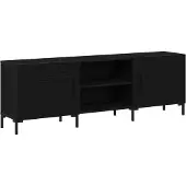 vidaXL TV-bänkset Svart Ek 150 x 30 x 50 cm Konstruerat trä