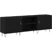 vidaXL TV-bänkset Svart Ek 150 x 30 x 50 cm Konstruerat trä