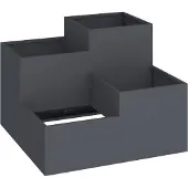 vidaXL Trädgårdsplanterare Antracit 100 x 100 x 60 cm Stål