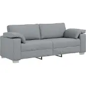 vidaXL 3-Sits soffa Ljusgrå 220 cm tyg