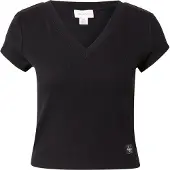 Calvin Klein Jeans Ribbed Cotton V Neck T-Shirt
