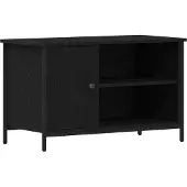 vidaXL TV-skåp Svart ek 80 x 40 x 50 cm Konstruerat trä