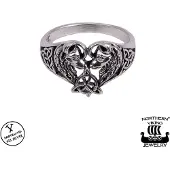 Northern Viking Jewelry Heart Wolf ring NVJ-H-SO018-180