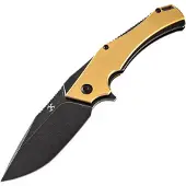 Kansept Knives Hellx Framelock D2 Brass