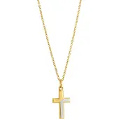 Top Gold silver kors 13x23mm guldpläterad 5256651508