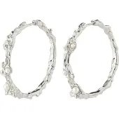 Pilgrim Örhängen 'Raelynn' silver / pärlvit