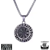 Northern Viking Jewelry Riimu Helm Of Awe halsband NVJRS103