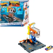 Hot Wheels City Downtown Parkeringshus Med Bilbana Lekset - Blandade Modeller