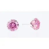 Silver Bar zirkonörhängen 4 mm ljusröd 3743